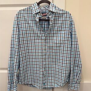 johnnie-O Hangin Out Multicolor Checkered Button Down Shirt